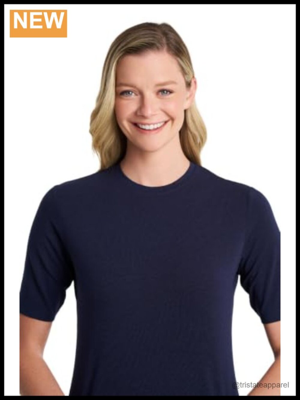 UPF 50+ Sun Protection Short Sleeve T-Shirt Cotton Bamboo Crew Neck